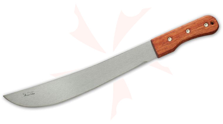 Okapi 14.75 inch Bush Knife, Wood Handle, No Sheath