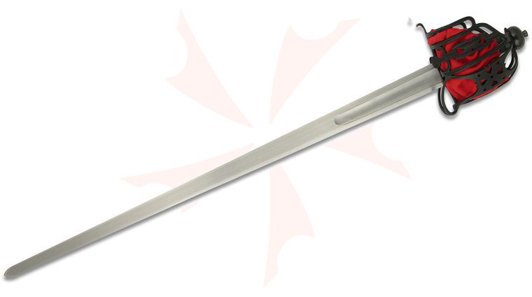 CAS Iberia Hanwei Paul Chen Practical Basket Hilt Broadsword, 31.75 inch Unsharpened Blade