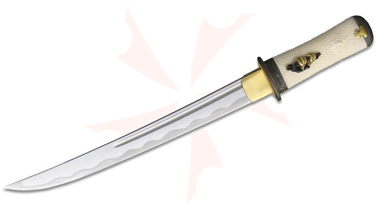 CAS Iberia Hanwei Paul Chen Tori Tanto 11.25 inch Folded High-Carbon Blade, Rayskin Handle Wrap