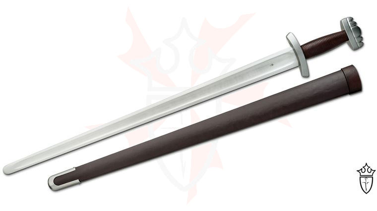 CAS Iberia Kingston Arms Tourney Viking Sword (Blunt) 36.5 inch Overall, Leather Wrapped Scabbard