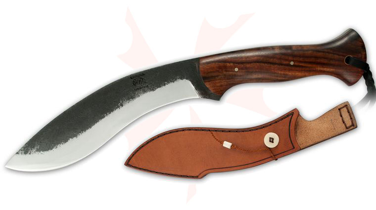 Citadel KC4009 Kukri Fixed 8-1/4 inch DNH7 Blade, Palisander Wood Handles