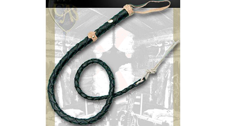 Denix Brown Leather Bullwhip 40 inch Long Whip