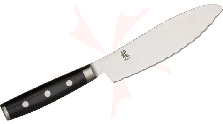 Apogee Dragon Classic 6.5 inch Panini Knife, Black Micarta Handles