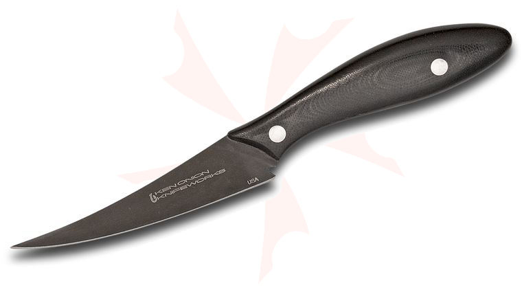 Ken Onion Knifeworks Special Edition 4 inch Hunting/Fishing/Skinning Bird and Trout Knife, Polished G10 Handles, Leather Sheath, KnifeCenter Exclusive
