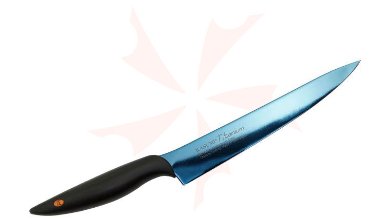Chroma Cutlery Kasumi Titanium 7-7/8 inch Carving Knife, Coated Molybdenum Vanadium Steel