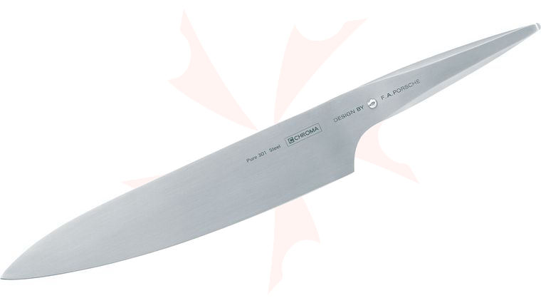 Chroma Cutlery F.A. Porsche Type 301 10 inch Chef's Knife, Japanese 301 Stainless Steel