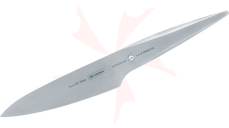 Chroma Cutlery F.A. Porsche Type 301 5-3/4 inch Chef's Knife, Japanese 301 Stainless Steel