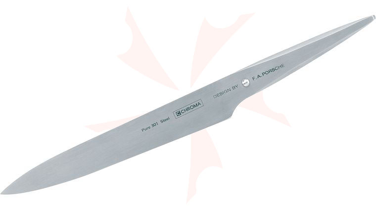 Chroma Cutlery F.A. Porsche Type 301 8 inch Carving Knife, Japanese 301 Stainless Steel