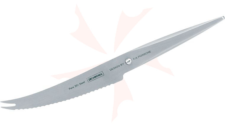 Chroma Cutlery F.A. Porsche Type 301 5 inch Tomato Knife, Japanese 301 Stainless Steel