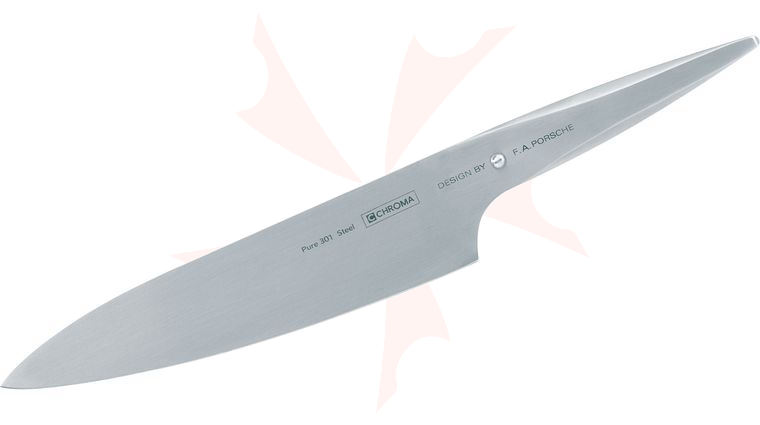 Chroma Cutlery F.A. Porsche Type 301 8 inch Chef's Knife, Japanese 301 Stainless Steel