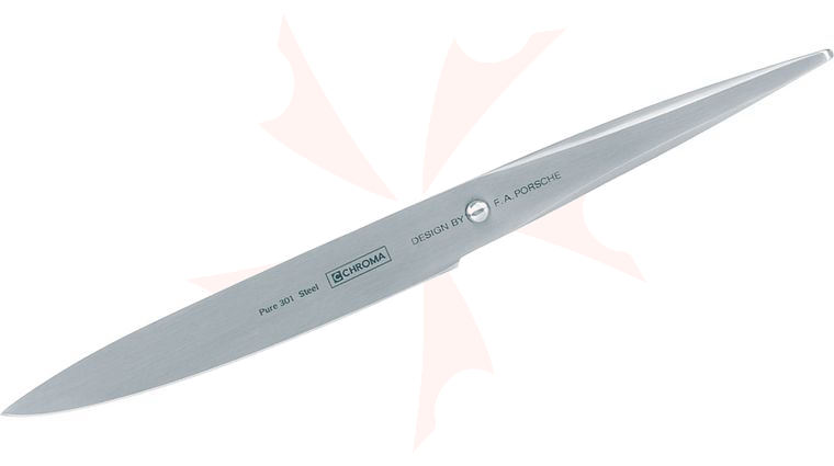 Chroma Cutlery F.A. Porsche Type 301 5 inch Utility Knife, Japanese 301 Stainless Steel