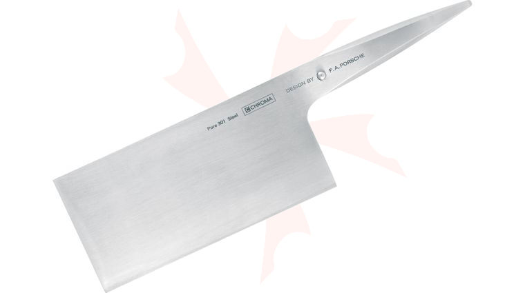 Chroma Cutlery F.A. Porsche Type 301 7 inch Chinese Style Cleaver, Japanese 301 Stainless Steel