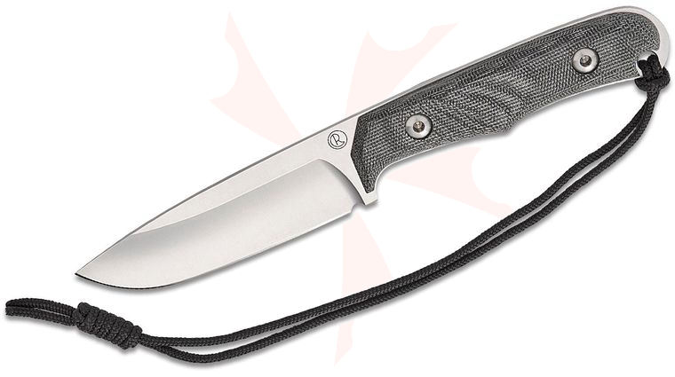 Chris Reeve Backpacker Fixed Blade Knife 4.02 inch MagnaCut Stonewashed Drop Point Blade, Black Canvas Micarta Handles, Kydex Sheath