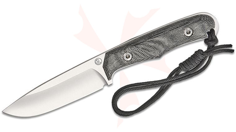 Chris Reeve Backpacker Fixed Blade Knife 4.02 inch MagnaCut Stonewashed Drop Point Blade, Black Canvas Micarta Handles, Kydex Sheath