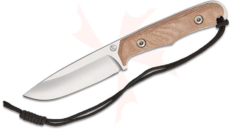 Chris Reeve Backpacker Fixed Blade Knife 4.02 inch MagnaCut Stonewashed Drop Point Blade, Natural Canvas Micarta Handles, Kydex Sheath