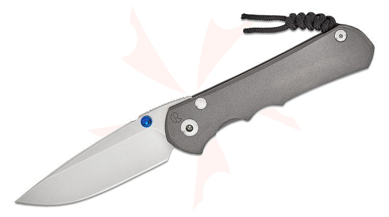 Chris Reeve Large Inkosi Folding Knife 3.6 inch CPM-MagnaCut Blade, Double Blue Lugs, Titanium Handles