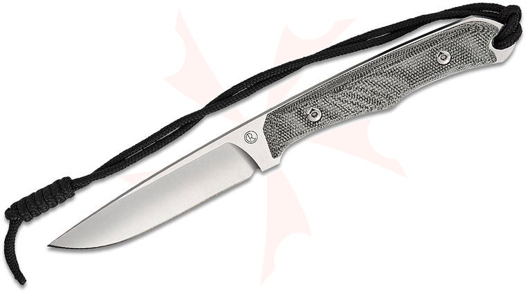 Chris Reeve Inyoni Fixed Blade Knife 3.78 inch CPM-MagnaCut Stonewashed Drop Point Blade, Black Canvas Micarta Handles, Kydex Sheath
