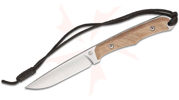 Chris Reeve Inyoni Fixed Blade Knife 3.78 inch CPM-MagnaCut Stonewashed Drop Point Blade, Natural Canvas Micarta Handles, Kydex Sheath