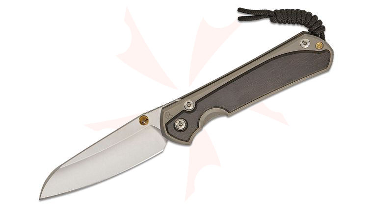 Chris Reeve Large Sebenza 31 Folding Knife 3.61 inch CPM-MagnaCut Satin Insingo Blade, Glass Blasted Titanium Handles with Bog Oak Inlays