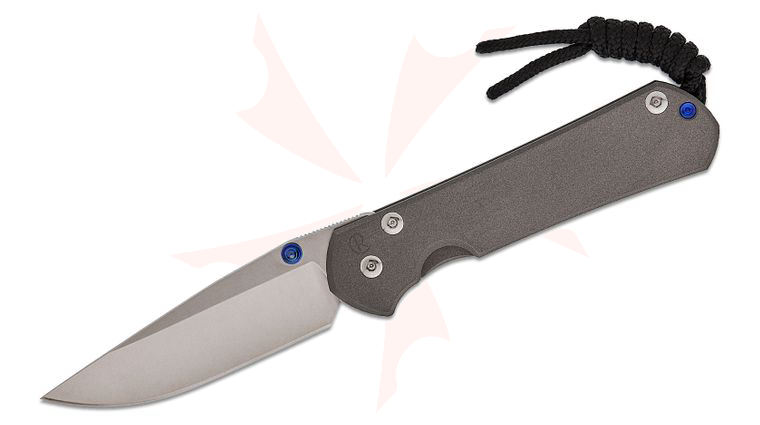 Chris Reeve Small Sebenza 31 Folding Knife 2.99 inch CPM-MagnaCut Stonewashed Blade, Sandblasted Titanium Handles