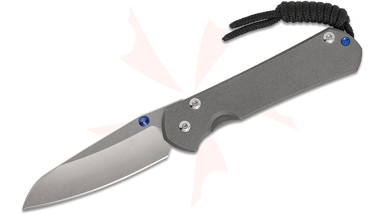 Chris Reeve Small Sebenza 31 Folding Knife 2.99 inch MagnaCut Stonewashed Insingo Blade, Sandblasted Titanium Handles