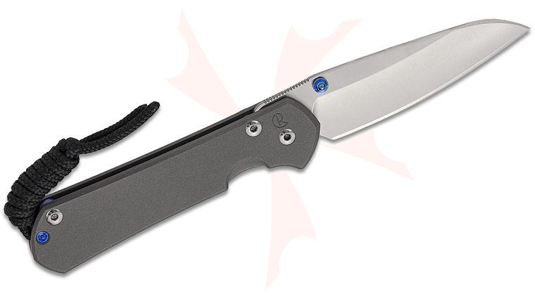 Chris Reeve Left Handed Small Sebenza 31 Frame Lock Folding Knife 2.99 inch CPM-MagnaCut Stonewashed Insingo Blade, Sandblasted Titanium Handles