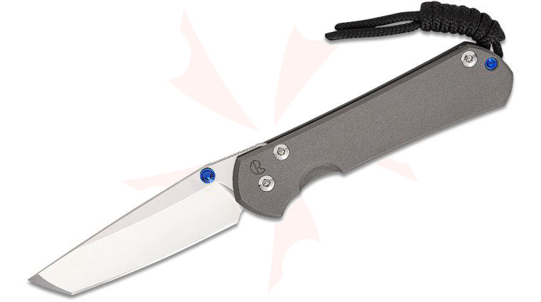 Chris Reeve Small Sebenza 31 Frame Lock Folding Knife 2.99 inch CPM-MagnaCut Stonewashed Tanto Blade, Sandblasted Titanium Handles