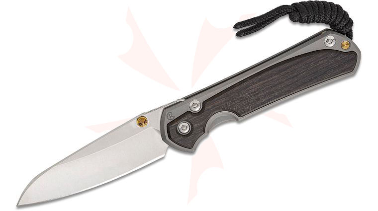 Chris Reeve Small Sebenza 31 Frame Lock Folding Knife 2.99 inch CPM-MagnaCut Stonewashed Insingo Blade, Glass Blasted Titanium Handles with Bog Oak Inlays