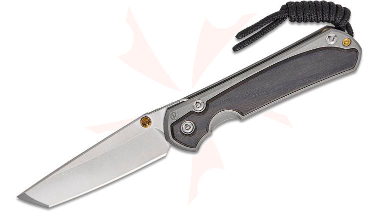 Chris Reeve Small Sebenza 31 Frame Lock Folding Knife 2.99 inch CPM-MagnaCut Stonewashed Tanto Blade, Glass Blasted Titanium Handles with Bog Oak Inlays