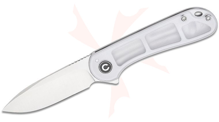 CIVIVI Knives C907A-7 Elementum Flipper Knife 2.96 inch D2 Satin Blade, Polished Lexan Handles