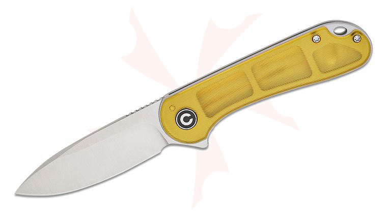 CIVIVI Knives C907A-4 Elementum Flipper Knife 2.96 inch D2 Satin Blade, Polished Ultem Handles