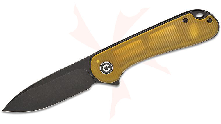 CIVIVI Knives C907A-5 Elementum Flipper Knife 2.96 inch D2 Black Stonewashed Blade, Bead Blasted Ultem Handles