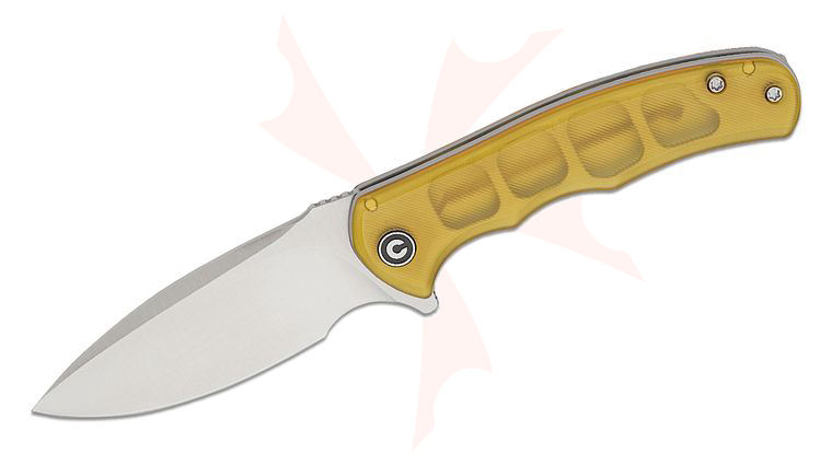 CIVIVI Knives Mini Praxis Flipper Knife 2.98 inch D2 Satin Drop Point Blade, Polished Ultem Handles