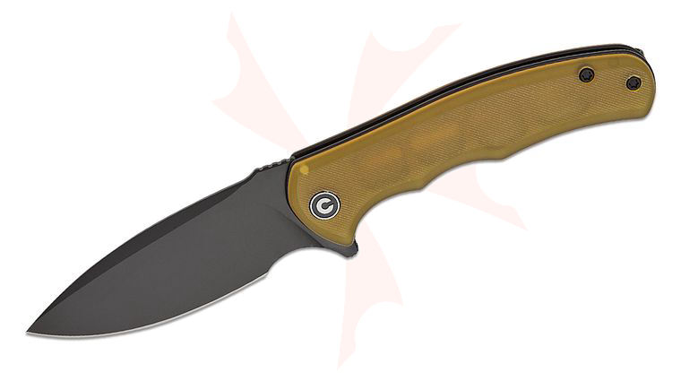 CIVIVI Knives Mini Praxis Flipper Knife 2.98 inch D2 Black Drop Point Blade, Bead Blasted Ultem Handles