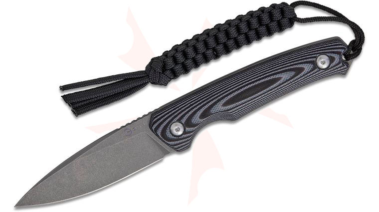 CIVIVI Knives Altus Fixed Blade Knife 2.99 inch 14C28N Gray Stonewashed Drop Point Blade, Gray and Black Layered G10 Handles, Kydex Sheath