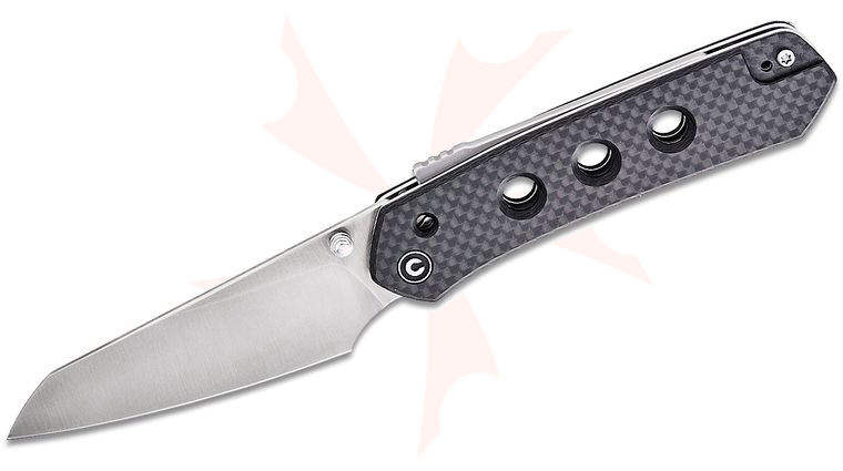 CIVIVI Knives Snecx Vision FG Superlock Folding Knife 3.54 inch CPM-S35VN Satin Reverse Tanto Blade, Twill Carbon Fiber Handles - KnifeCenter Exclusive