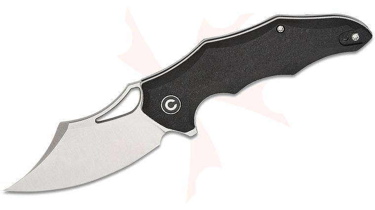 CIVIVI Knives Chiro Liner Lock Flipper Knife 3.1 inch 14C28N Satin Clip Point Blade, Milled Black G10 Handles