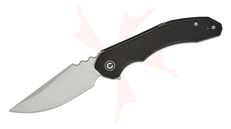 CIVIVI Knives Bryan Montalvo Bluetick Nested Liner Lock Flipper Knife 3.47 inch 14C28N Satin Drop Point Blade, Milled Black G10 Handles
