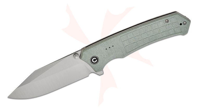 CIVIVI Knives Tacticorix Liner Lock Flipper Knife 3.7 inch Nitro-V Satin Clip Point Blade, Milled Shredded Gray G10 Handles, Reversible Clip