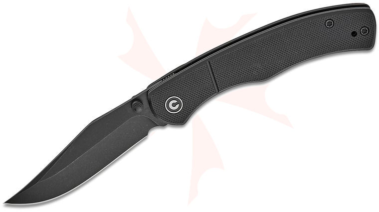 CIVIVI Knives Taylor Martin Clingman Liner Lock Front Flipper Knife 2.99 inch Nitro-V Black Stonewashed Clip Point Blade, Black G10 Handles, Reversible Clip