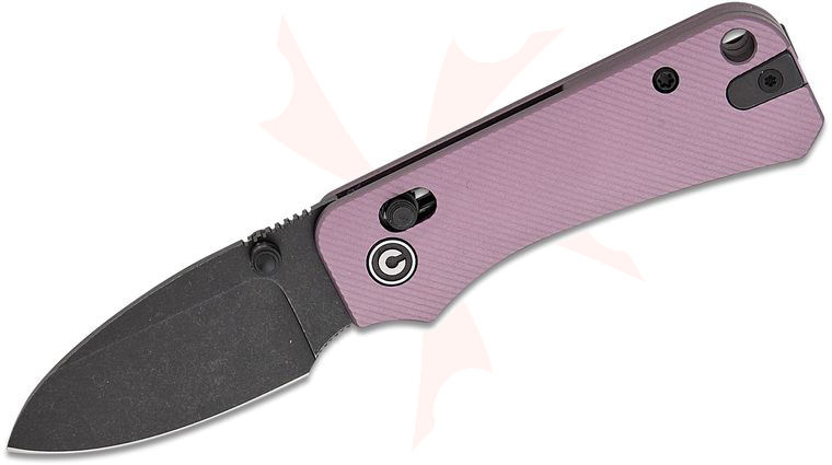 CIVIVI Knives C23074-2 Ben Petersen Baby Banter 2 Crossbar Lock Folding Knife 2.34 inch Nitro-V Black Stonewashed Blade, Purple Machined Aluminum Handles