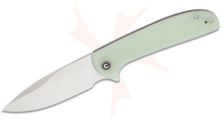 CIVIVI Knives Primitrox Liner Lock Flipper Knife 3.48 inch Nitro-V Satin Drop Point Blade, Natural (Jade) G10 Handles