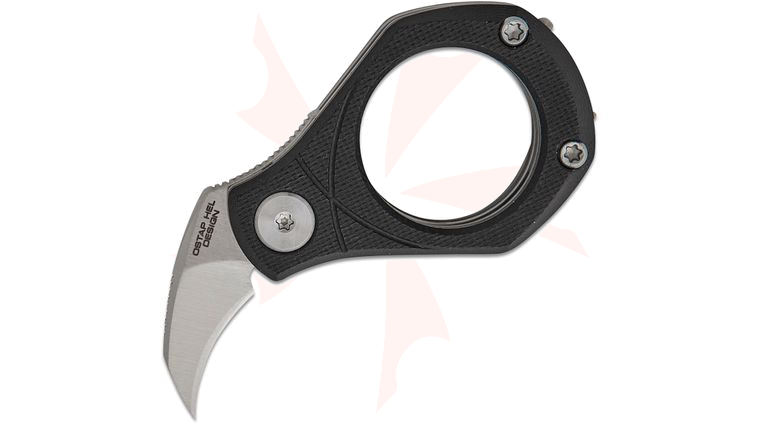 CIVIVI Knives Ostap Hel Pyrus Double Detent Slipjoint Utility Flipper Knife 0.65 inch 14C28N Satin Hawkbill Blade, Black G10 Handles, Reversible Wire Clip