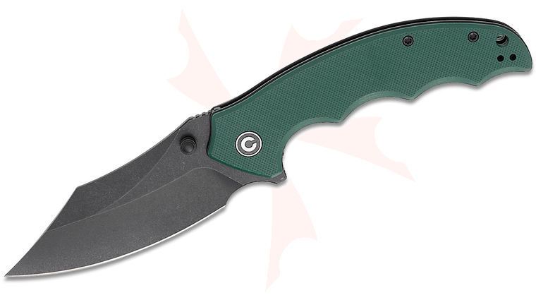 CIVIVI Knives Pentad Liner Lock Flipper Knife 3.48 inch Nitro-V Black Stonewashed Clip Point Blade, Teal Green G10 Handles, Reversible Clip