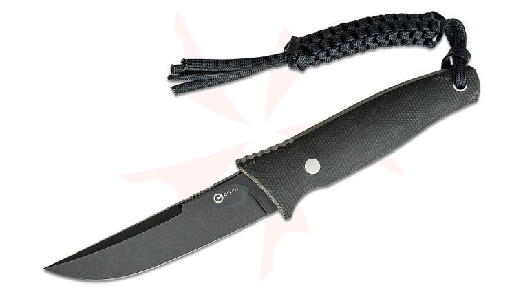 CIVIVI Knives C19046-4 Bob Terzuola Tamashii Fixed Blade Knife 4.07 inch D2 Black Stonewashed Straight Back Blade, Dark Green Micarta Handles, Kydex Sheath