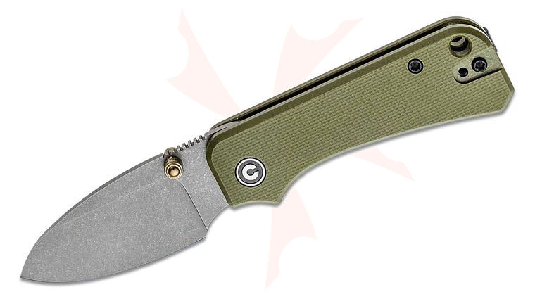 CIVIVI Knives C19068S-5 Ben Petersen Baby Banter Folding Knife 2.34 inch Nitro-V Stonewashed Blade, Green G10 Handles