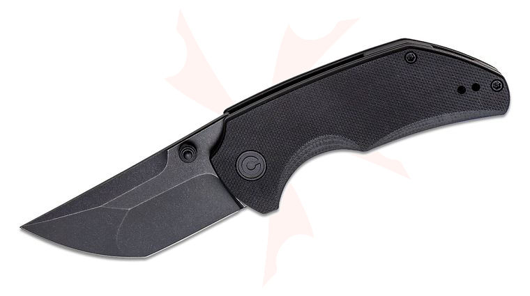 CIVIVI Knives Matt Christensen Thug 2 Folding Knife 2.69 inch Nitro-V Black Stonewashed Compound Tanto Blade, Black G10 Handles