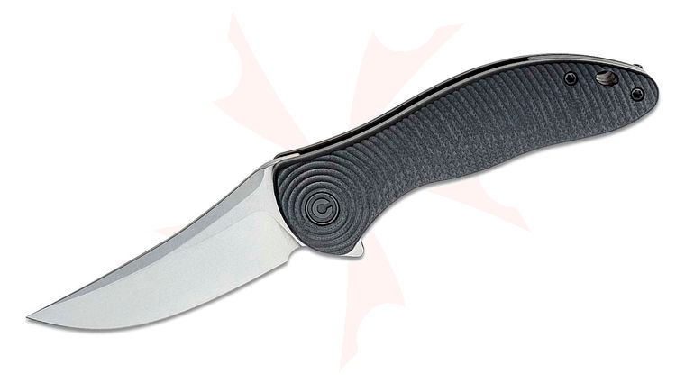 CIVIVI Knives Jim O'Young Synergy 3 Flipper Knife 3.24 inch Nitro-V Stonewashed Trailing Point Blade, 3D Black G10 Handles