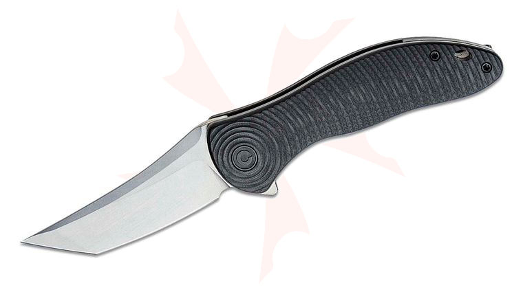 CIVIVI Knives Jim O'Young Synergy 3 Flipper Knife 3.24 inch Nitro-V Stonewashed Tanto Blade, 3D Black G10 Handles