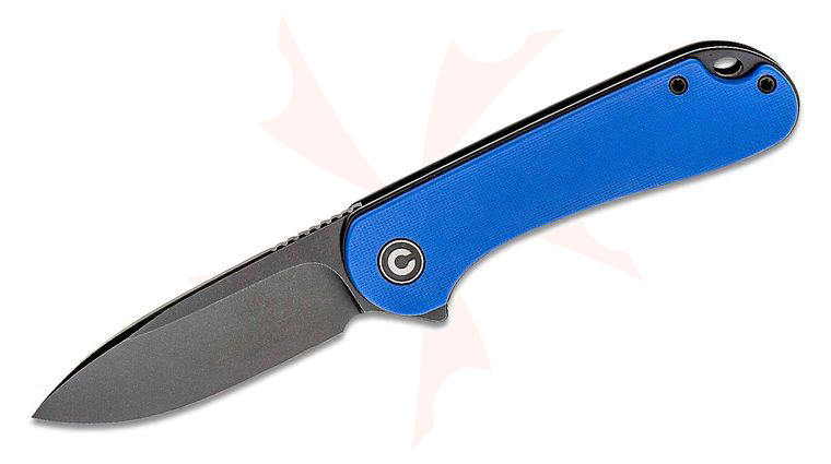 CIVIVI Knives C907X Elementum Flipper Knife 2.96 inch D2 Black Stonewashed Blade, Blue G10 Handles
